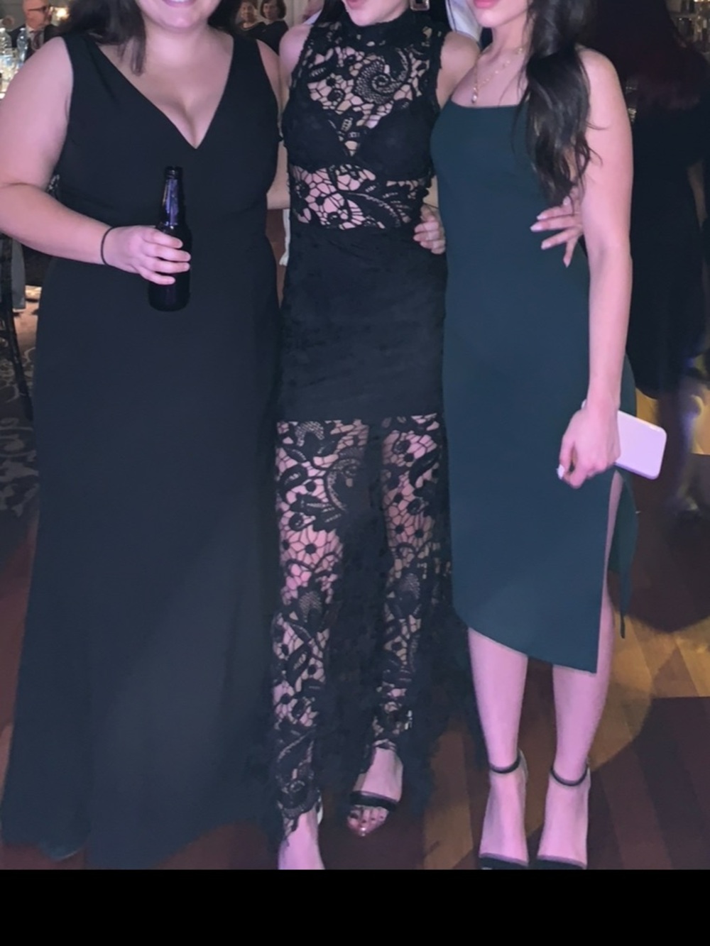 LACE LONG BLACK DRESS